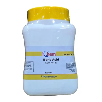 ICHEM Boric Acid 500gms Assay 99.5% Min Laboratory Powder