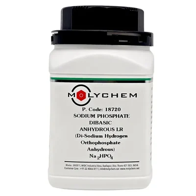 MOLYCHEM Sodium Phosphate Dibasic Anhydrous LR Grade 98-100.5% 500gms Na2HPO4