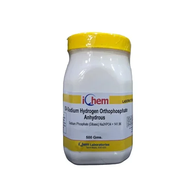 ICHEM Sodium Phosphate Dibasic L.R 500GM Assay 99% Min Disodium Hydrogen Orthophosphate