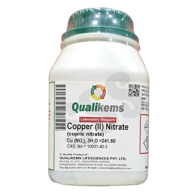 QUALIKEMS Copper Nitrate LR 500gms CAS No 10031-43-3 Laboratory Reagent