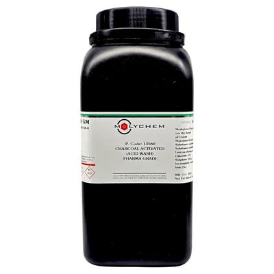 MOLYCHEM Charcoal Activated Pharma Grade 500Gms 250 M B Value CAS 7440-44-0