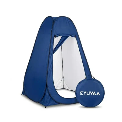 EYUVAA LABEL Pop Up Privacy Tent Silver Coated Polyester Camping Shower & Changing Room Portable Foldable with Bag