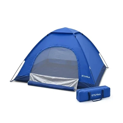 EYUVAA 4 Person Camping Tent 200x200x135 cm Waterproof Dome for Outdoor Hiking & Travel with Carry Bag