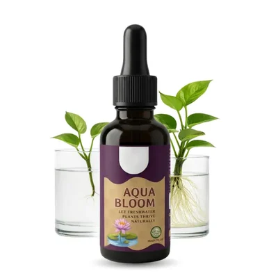 Aqua Bloom Organic Plant Booster 60ml Liquid Nutrient for Freshwater Aquarium Plants Root Growth & Leaf Care