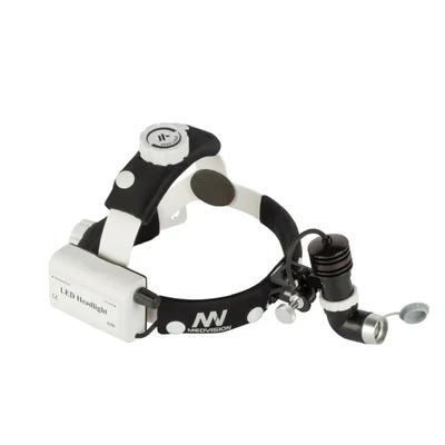 MEDVISION Medical Headlight Rechargeable LED 45000 Lux Luminous Intensity Metal Body Cable Free