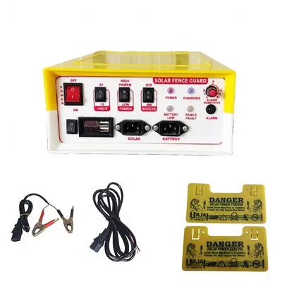 Urja 15KV Digital Dual Power Solar Fence Energizer 50 Acre Area Capacity with Cables and Boards