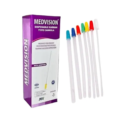 MEDVISION Karman Cannula Set Mixed Sizes Sterile MTP Suction Cannula Flexible Smooth Tip