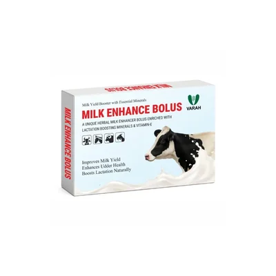 VarahVet Milk Enhance Bolus, Ayurvedic Veterinary Supplement to Increase Milk Yield & Support Udder Health for Cattle