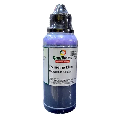 QUALIKEMS Toluidine Blue 1% Aqueous Solution 125ml Cytology Stain Liquid