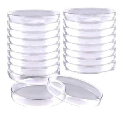ICHEM Autoclavable Plastic Petri Dishes Polypropylene 85mm Dia Height 15mm Pack Of 20 Pcs Anti-Stick