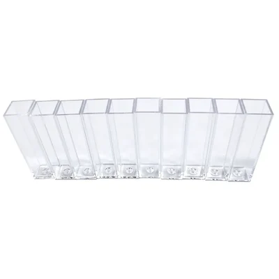 ICHEM Disposable Cuvettes Transparent 4.0ml Square 10mm x 10mm x 45mm Pack Of 10PCS Polystyrene