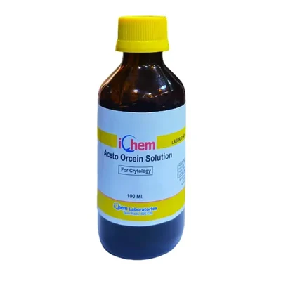 ICHEM ACETO ORCEIN SOLUTION 100ML Biological Cytology Stain Liquid