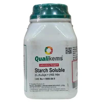 QUALIKEMS Starch Soluble 500GM CAS NO 9005-84-9 Indicator Powder