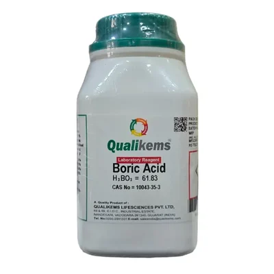 QUALIKEMS Boric Acid Powder 500GM CAS NO 10043-35-3 Laboratory Reagent