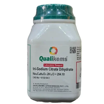 QUALIKEMS Sodium Citrate Tribasic Dihydrate 500GM CAS NO 6132-04-3 Salt