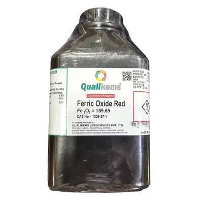 QUALIKEMS Ferric Oxide Red LR 500gms CAS No 1309-37-1 Inorganic Powder