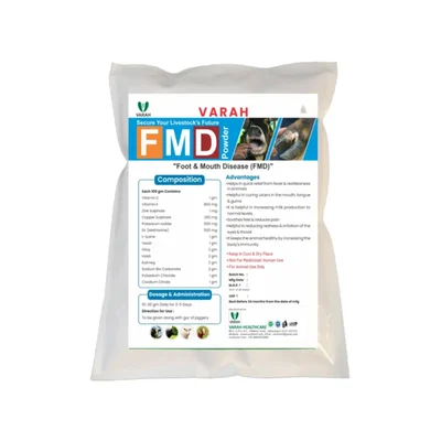 Varahvet VAR FMD Powder 1kg Antiviral Immunity Booster & Foot and Mouth Disease Care Supplement for Cattle & Livestock
