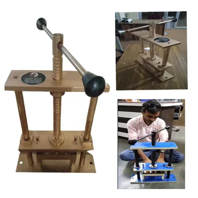 Manual 3-Cow Dung Diya Making Machine with Aluminum Plated Die