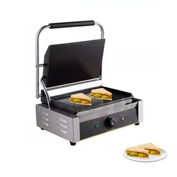 Commercial Electric Sandwich Griller 2200W with Both Flat