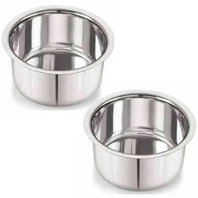 Flat Bottom Tope Set, Pack of 2 (Size No. 32, 5mm Thick), Heavy Duty Commercial and Home Cooking Patila