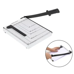 Heavy Duty 12 Inch A4 Steel Professional Paper Cutter (Cutting Size A4, B5, A5, B6) (White)