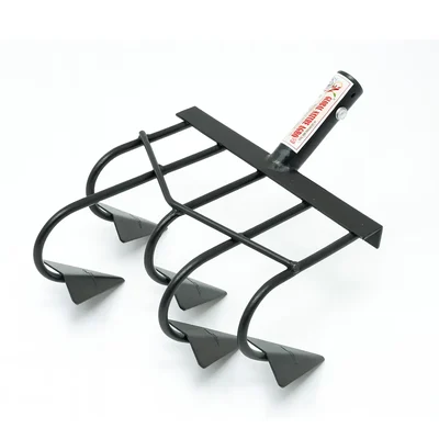 Global Nature Agro 5-Tines, 4 Inch Heavy Duty Steel Manual Hand Rake Without Handle, For Farming & Gardening