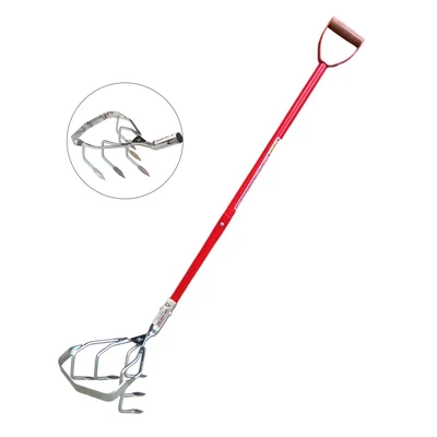 Global Nature Agro 5-Tine Heavy-Duty Manual Weeder With 4.25 Feet Handle For Farm & Garden