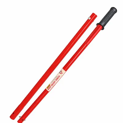 Global Nature Agro 4 Feet Long Steel Handle With Rubber Grip, Suitable For All Garden Tools