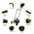 Manual Lawn Mower 16 inch wide 27L Grass Catcher, 5-Blade