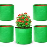 SIGNISTICS Grow Bag 9X9” 260gsm HDPE Reusable UV Protected Grow Bag For Home/Terrace Gardening, Nurseries, etc | Pack of 5 Pcs