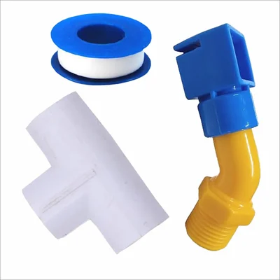 L Type 1/2 inch Sprinkler with PVC T and Teflon Tape for Solar Panel Cleaning(Pack of 10)