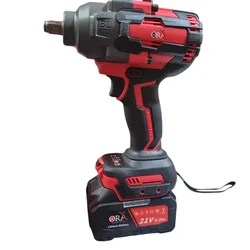 Powerful 1/2"(12.7mm) Cordless Electrical Wrench 21V 4Ah Double Lithium Battery, 2400RPM for socket fit and quick changes