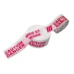 RPES Caution Tape, Red & White, 75mm x 250 meter, Reflective, Waterproof Non-Adhesive Single-Sided