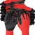 RPES Pair of 5 Heavy Duty Safety Gloves, Red Black Synthetic Latex Palm Coated, Cut-Resistant, Multipurpose, Washable