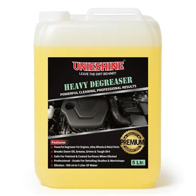 UNIESHINE 5 ltr Heavy Duty Perfect Degreaser (1:9 Dilution) for Cars, Bikes & Commercial Vehicles