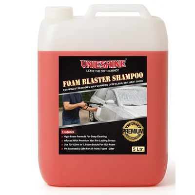 UNIESHINE 5 ltr Foam Wash Car Shampoo Concentrate–pH Neutral Snow Foam