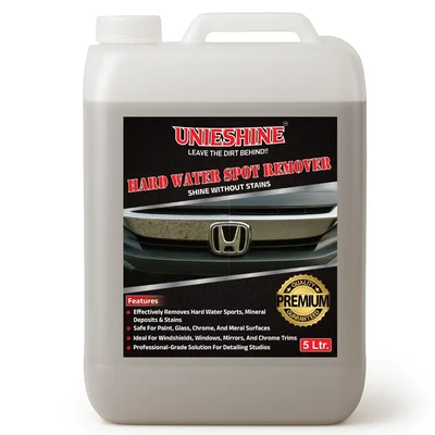 UNIESHINE 5 ltr Hard Water Stain & Spot Remover from Car Glass, Tiles & Mirror