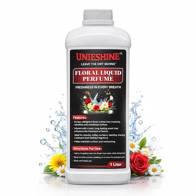 UNIESHINE 1 ltr Floral Liquid Perfume – Long Lasting Air Freshener for Room & Car