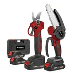 SK BOTS Made In India 21V Battery Operated Cordless Chainsaw & Pruner Combo With Lithium Battery & Charger 