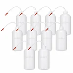 LABXPRT 1000ml Pack of 10 Lab Squeeze Polypropylene Wash Bottle with Flexible Dispensing Tube