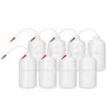 LABXPRT 1000ml Pack of 8 Lab Squeeze Polypropylene Wash Bottle with Flexible Dispensing Tube