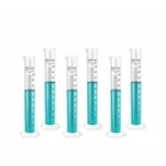 LABXPRT 100ml Pack of 6 Chemistry Lab Measuring Polypropylene Graduated Cylinder