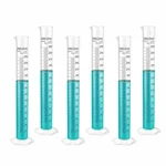 LABXPRT 250ml Pack of 6 Lab Measuring Transparent Plastic Graduated Cylinder