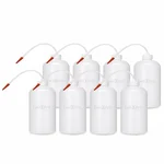 LABXPRT 250ml Pack of 8 Lab Squeeze Polypropylene Wash Bottle with Flexible Dispensing Tube