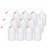 LABXPRT 500ml Pack of 12 Lab Squeeze Polypropylene Wash Bottle with Flexible Dispensing Tube