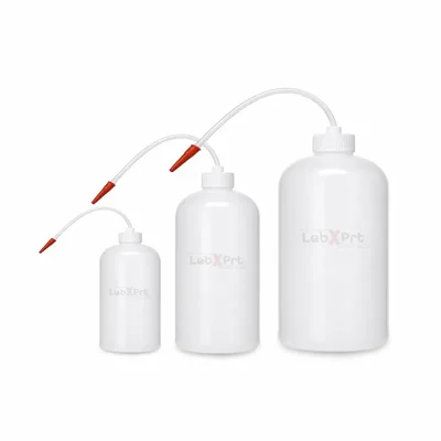 LABXPRT Polypropylene Wash Bottle 250ml 500ml 1000ml Plant Watering Tattoo Work Cleaning Flexible Tube Leakproof Cap