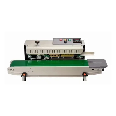 Model-DP 900L Heavy-Duty Continuous Band Sealer, Horizontal Type for Food, Snacks, and Multi-Layer Packaging Bags