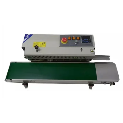 Model-DP 900LW Premium Continuous Band Sealer with Extra-Wide Conveyor for Large Bags, Bulky Snacks