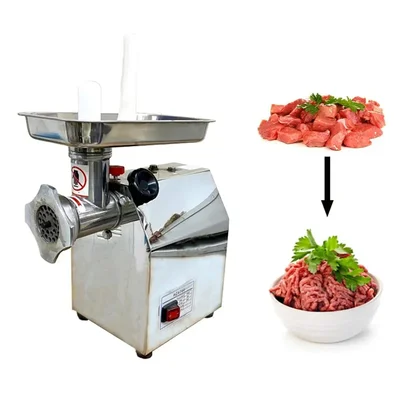 Stainless Steel Meat Mincer with 1 HP Motor, Capacity 120 Kg/Hr