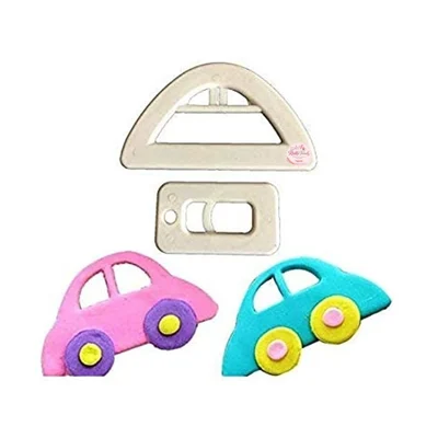RINKLE TRENDZ Plastic Car Fondant Cutter Set for Cake Decoration and Baking Clay Art